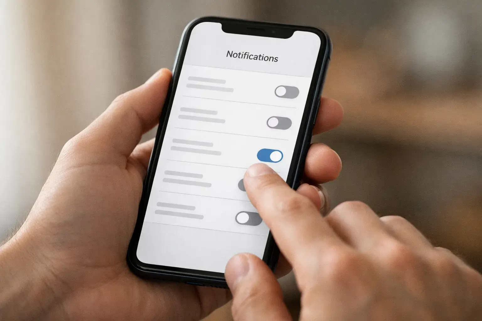 Notifikationsindstillinger i livescore apps