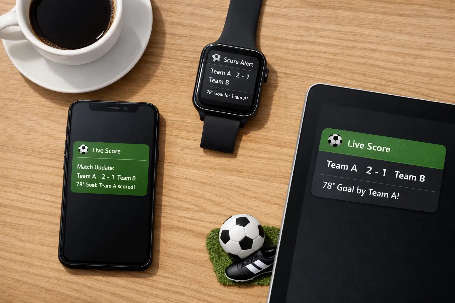 Integration af livescore notifikationer med smartphone